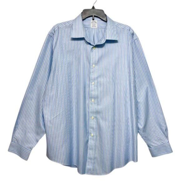 Brooks Brothers Mens Striped Long Sleeve Dress Shirt Size XL - Picture 2 of 6